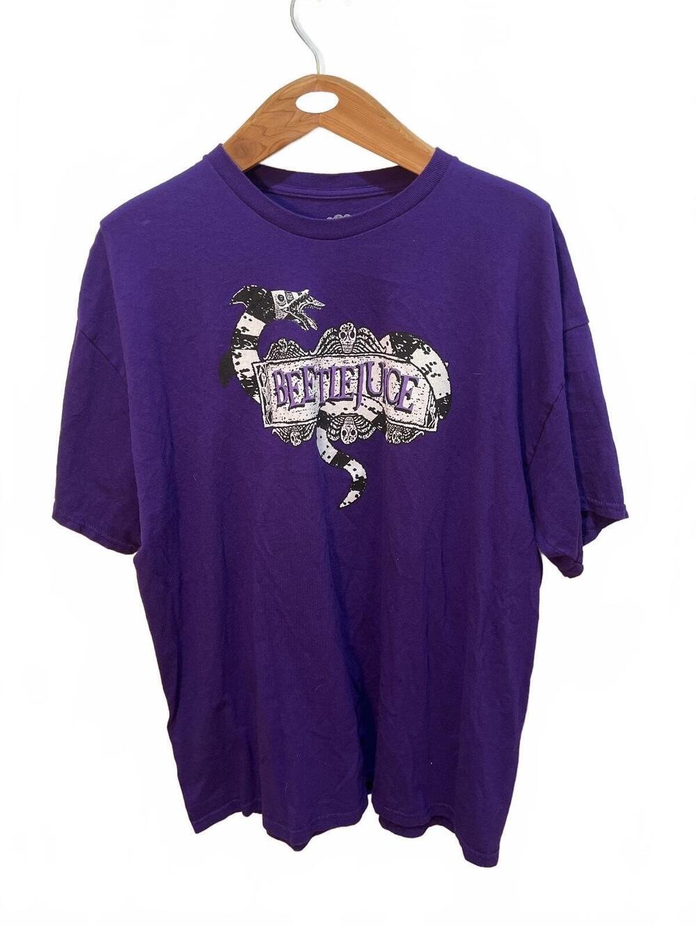 Beetlejuice Graphic Purple T-Shirt XXL